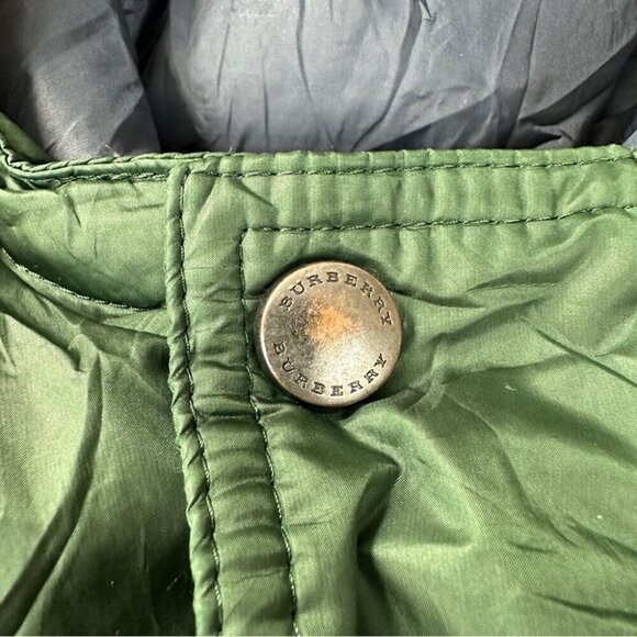 Burberry Children Green Puffer Jacket Nova Check Size 12Y - Picture 11 of 16